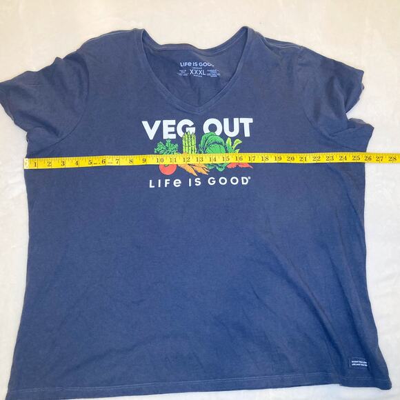 Life Is Good Veg Out Blue T-Shirt Size XXXL - Picture 6 of 7